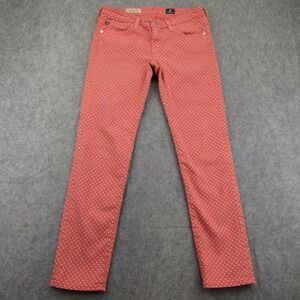 AG Adriano Goldschmied Women's Stevie Ankle Polka Dot Jeans 26